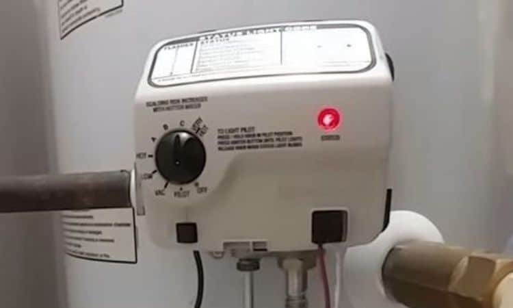 state select water heater status light flashing