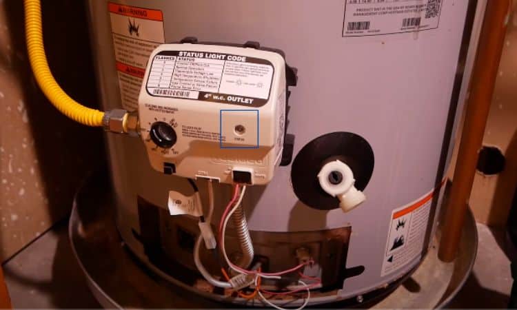 state select water heater no status light