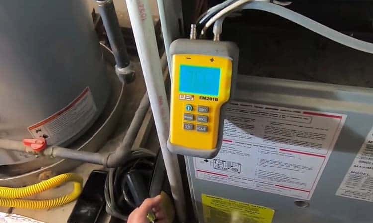 checking the state select gas water heater's gas pressure