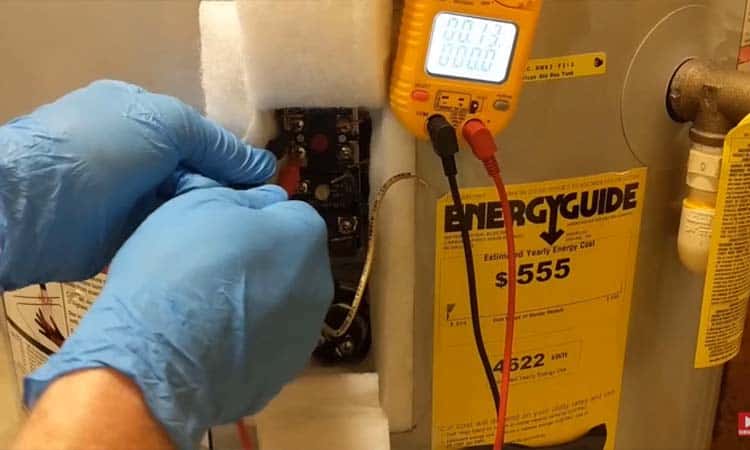 state select water heater checking continuity