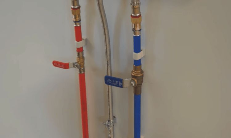 close both the hot and cold water ball valves