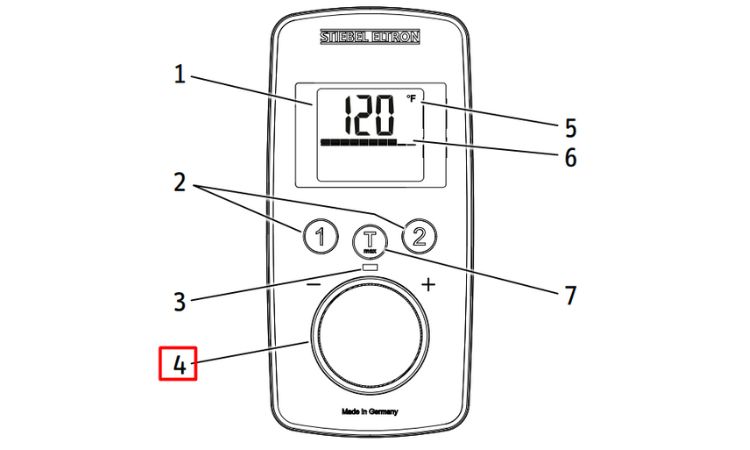 stiebel eltron water heater temperature adjustment on the dhc-e models
