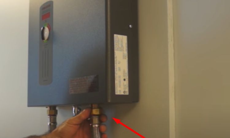disconnect the braided steel hose from the cold water connection