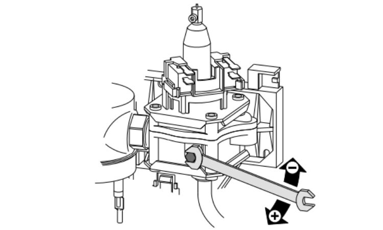 locate the flow adjustment screw stiebel eltron water heater