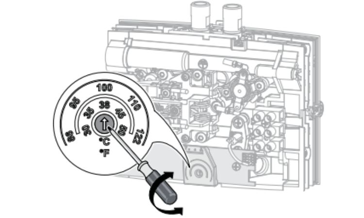 shc mini water heater temperature adjustment