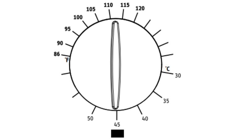 temperature control knob of stiebel eltron water heater