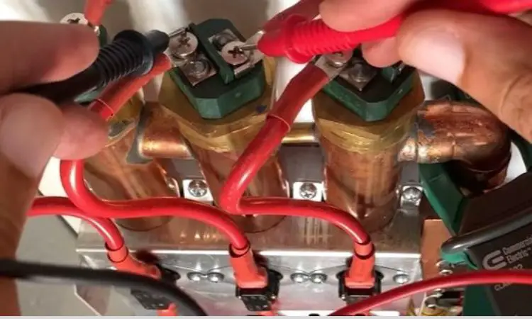 checking of the heating element with multimeter