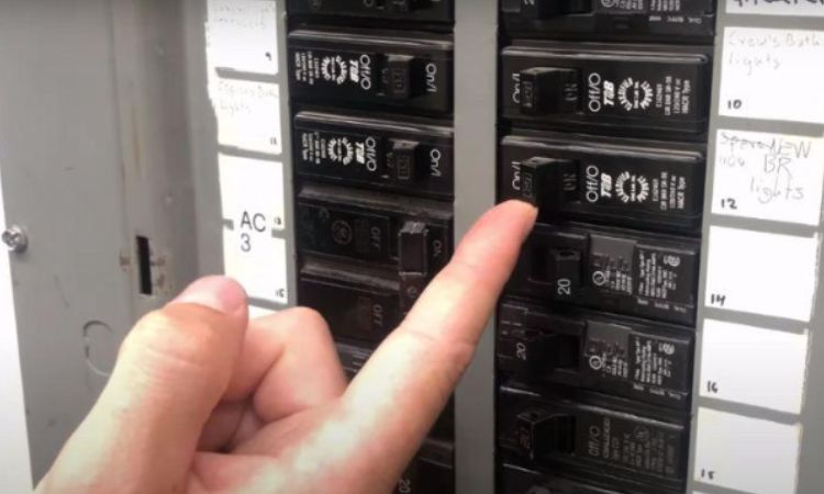 reset the tripped circuit breaker
