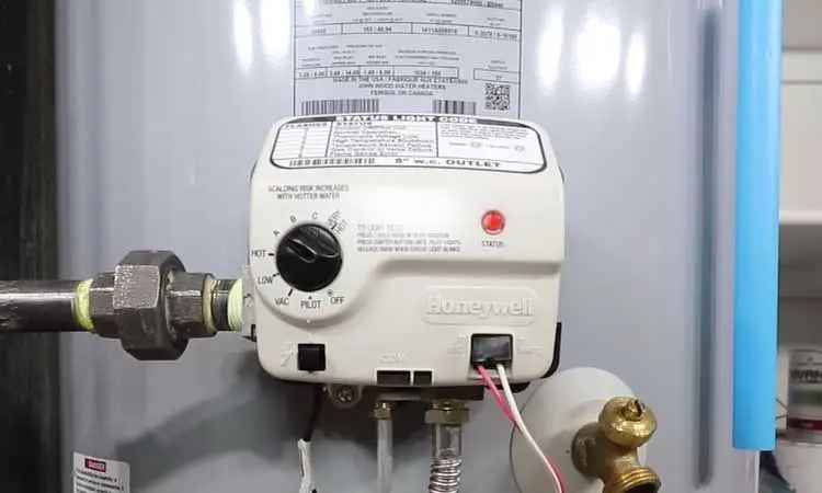 rheem water heater red light