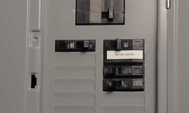 rheem water heater tripping breaker