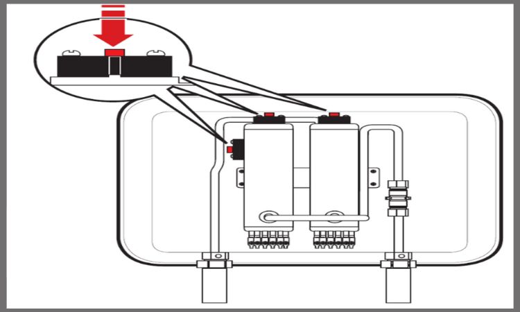 reset button of atmor water heater