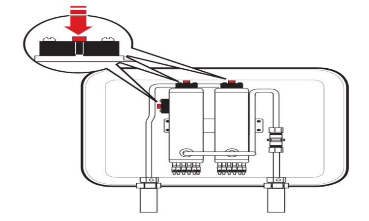 reset buttons of the atmor tankless water heater