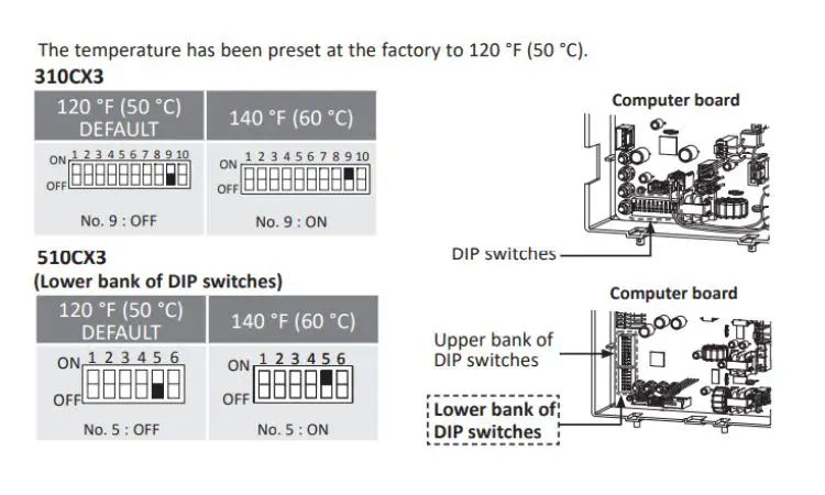 temperature setting of takagi tankless water heater