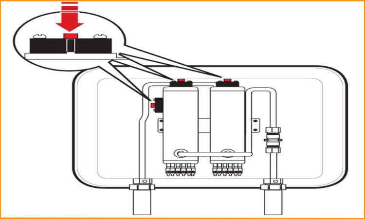 three reset buttons of atmor tankless water heater
